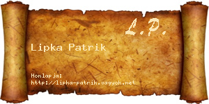 Lipka Patrik névjegykártya