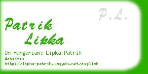 patrik lipka business card